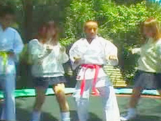 Nippon schoolgirls get fucked hard by karate fighters in Tokyo XXX asian porn.